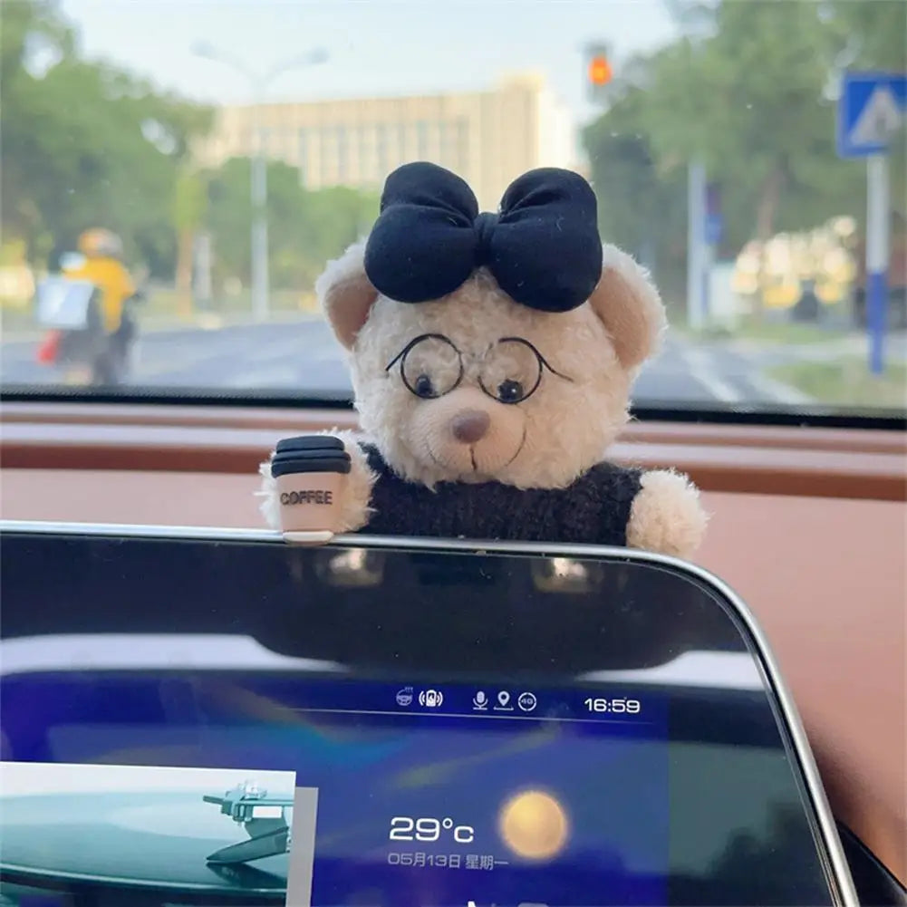Car Internet Celebrity Accessorie Used For Car Gear Shift Decoration Cute Turn Signal Dolls Wiper Dolls Rearview Mirror Ornament