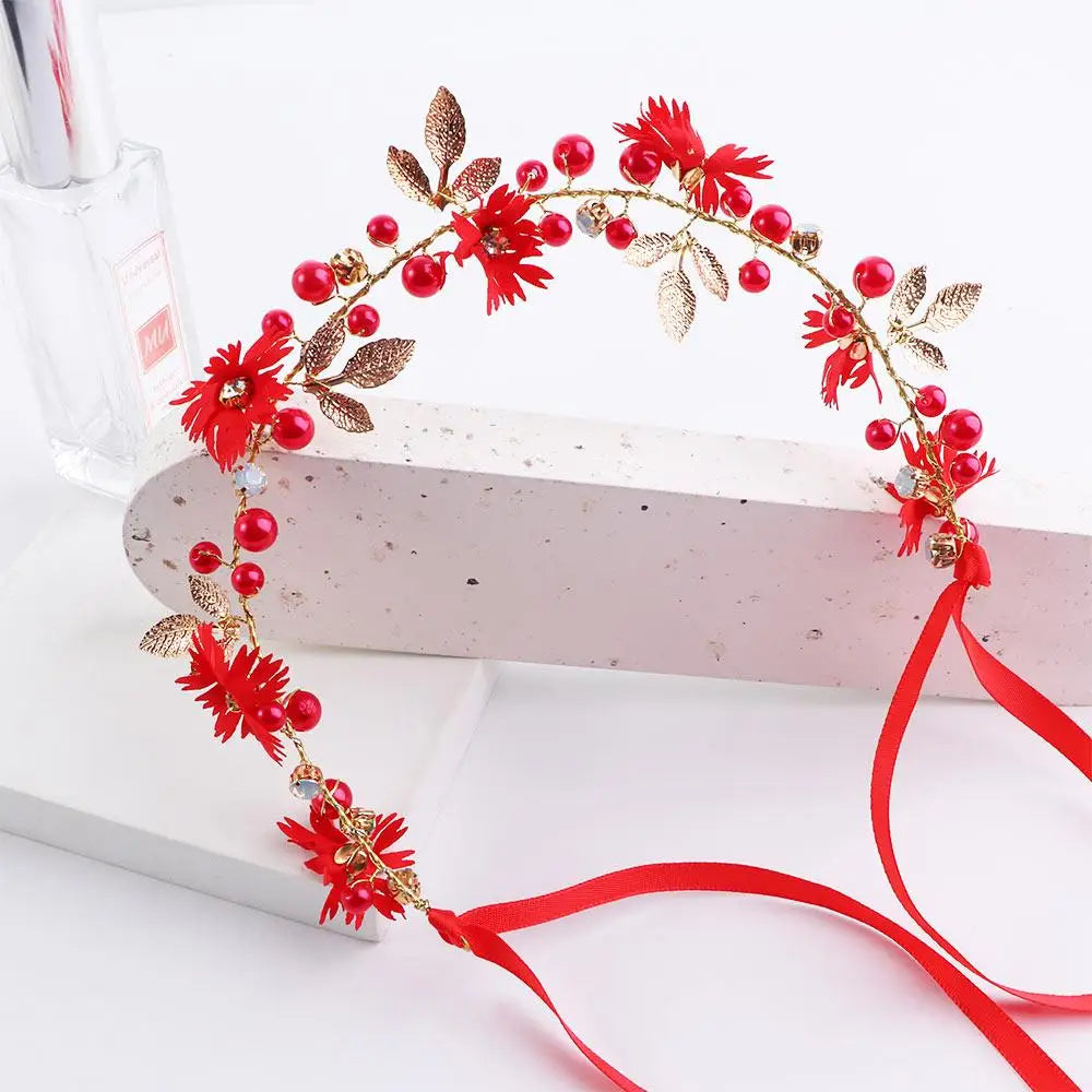 Ribbon Daisy Flower Bridal Hairband Tiaras Headband Garlands