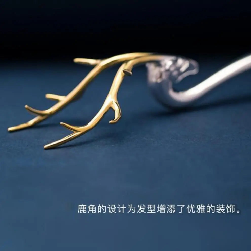 New Antlers Hairpin Female Design Fashion Exquisite Wild Hair Accessories  Christmas Day Headdress Simple Hair Pins For Women
