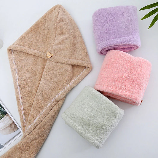 Magic Microfiber Hair Wiping Towel Fast Drying Dryer Towel Women Wrap Head Absorption Water Bath Hat Towels Home Bathroom Supply