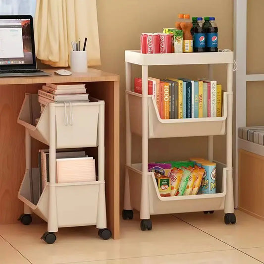Storage Rack Is Movable and Adjustable Suitable for Kitchen Bathroom Space Saving Storage Rack Home Decoration Storage Products