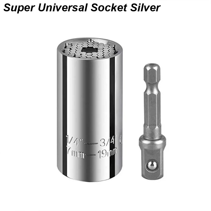 Universal Socket Wrench Torque Head Set Ratchet Super Sleeve Gadget Power Drill Adapter Magic Grip Spanner Key Multifunctional