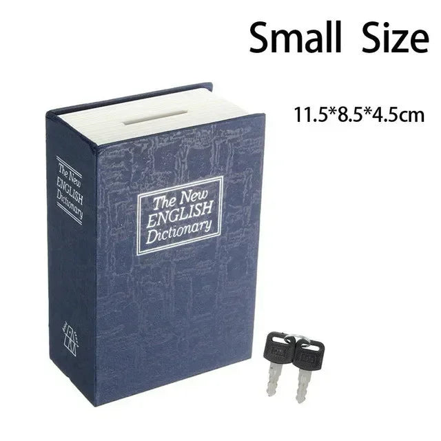 Dictionary Mini Book Safe Security Key Locker Money Hidden Secret Safe Key Safe Box Cash Money Coin Storage Jewellery Lock Box