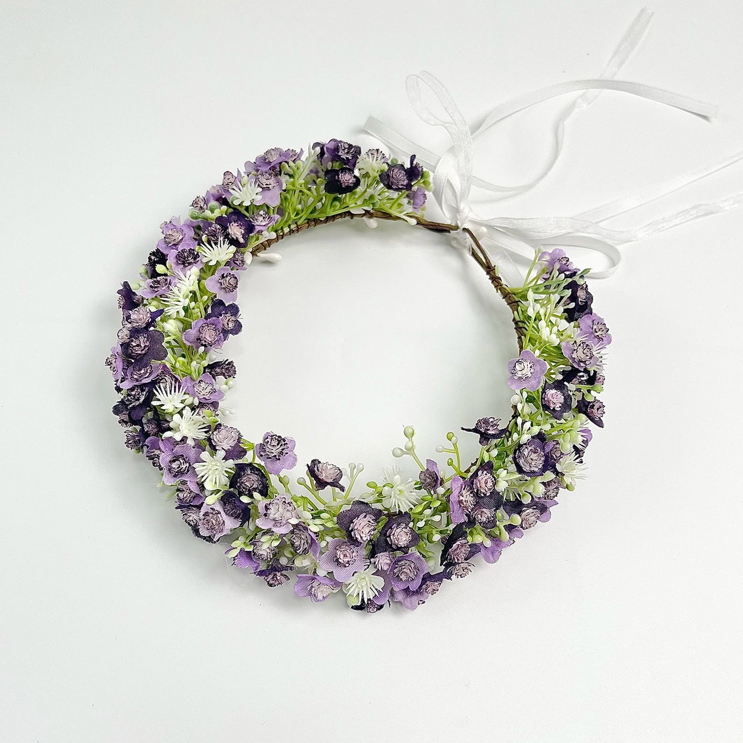 Breathable White Flower Crowns Tiaras Hairbands Romantic Sweet Gardland Women Wedding Hair Accessories for Bride Bridesmaids