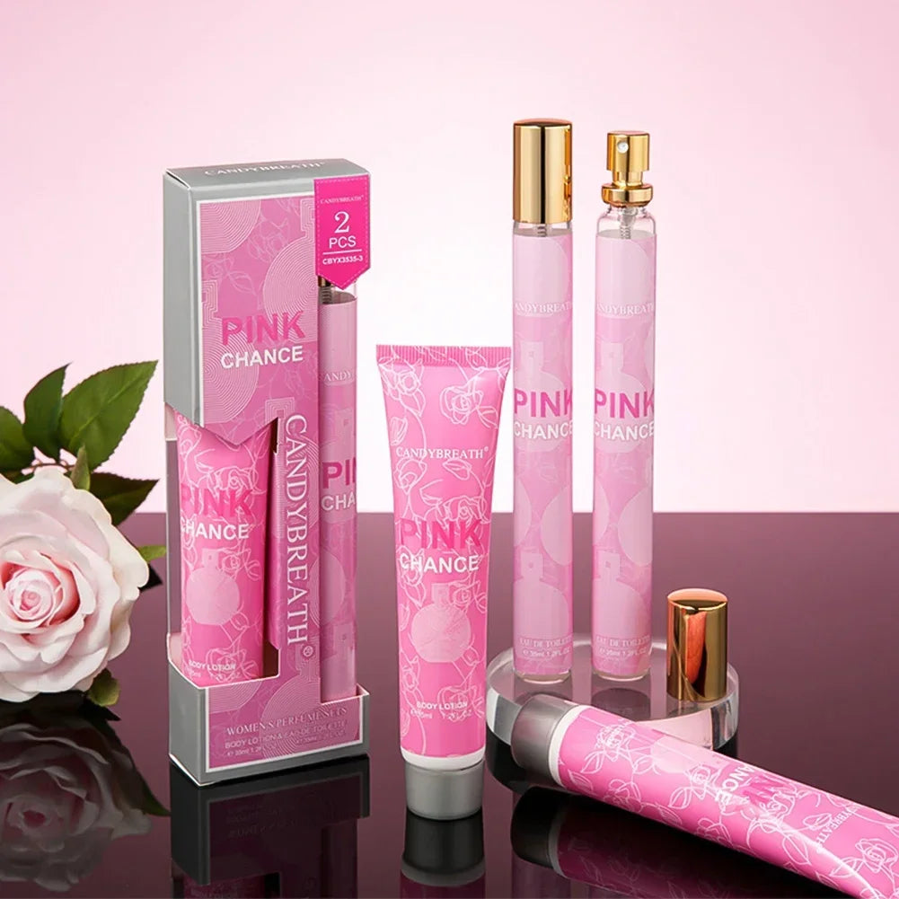 2pcs/set  Long Lasting Fragrance Moisturizing Body Cream Christmas Women's Body Lotion Plant Fruit Scent Fragrance Body Mist