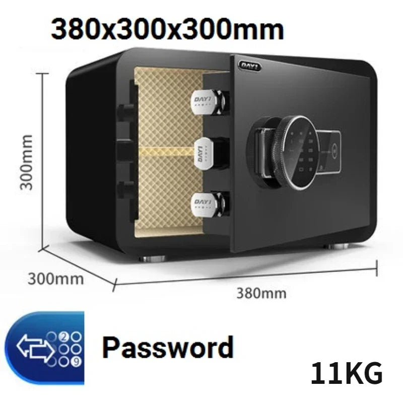 Digital Safe Box for Money All Steel Cofre Inteligentes Fingerprint Electronic Password Safe Household Small Safe Deposit Box