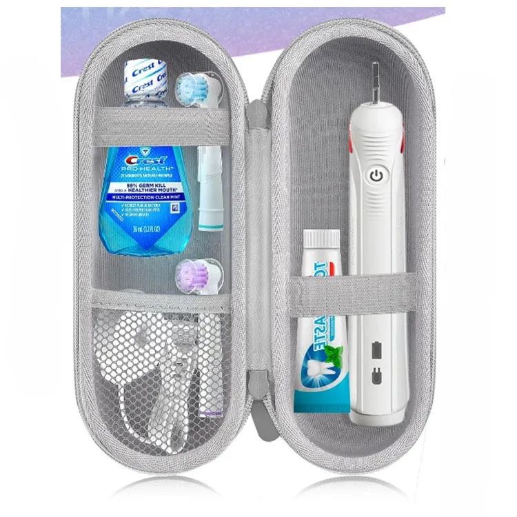 Electric Toothbrush Travel Accessories - Portable Storage Box with Accessory Compartment - Shockproof Storage - Includes Toothbr