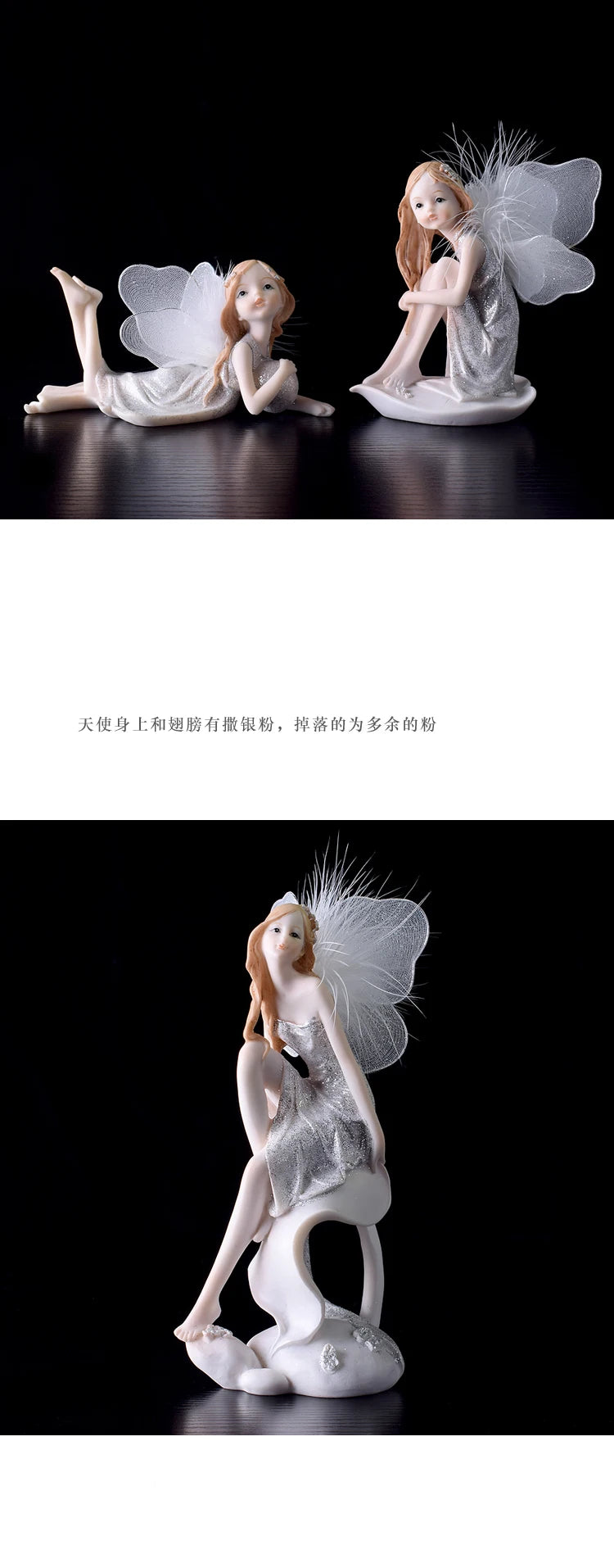 Fairy Beauty Angel Ornaments Resin Doll Cute Girl Wedding Gift Decorative Home Accessories Things For Room Decoration