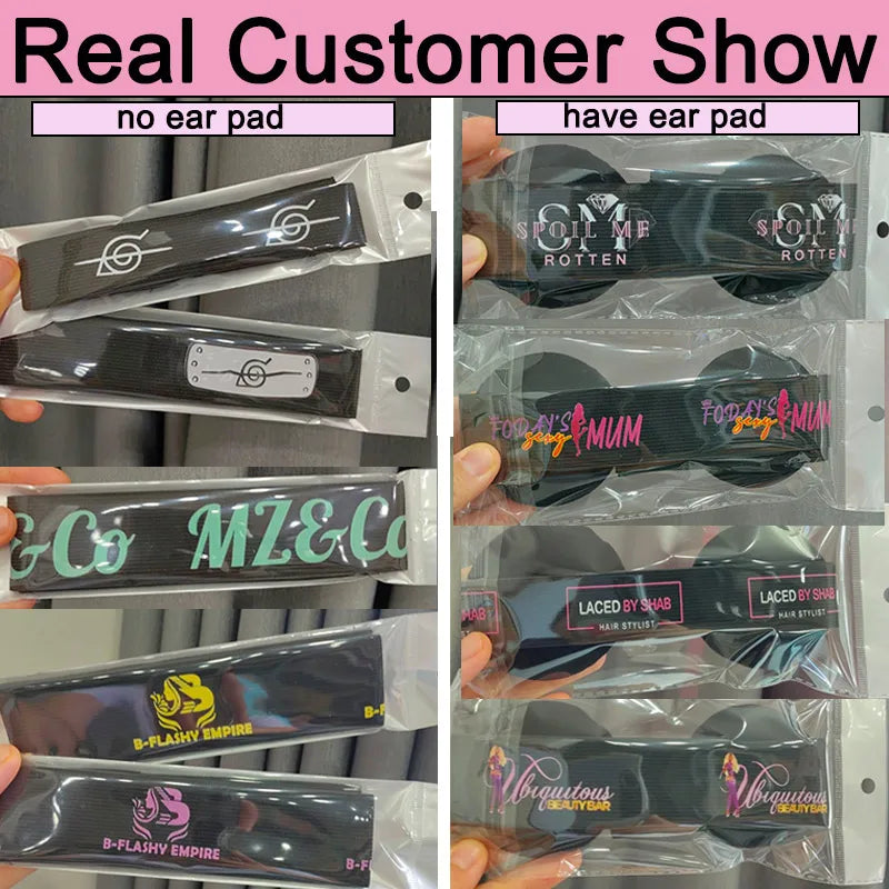 Elastic Bands For Wig With Logo Customize 1Pcs Lace Melting Band 2.5/3/3.5/4cm Wig Band For Melting Lace Lay Edges Soft Band