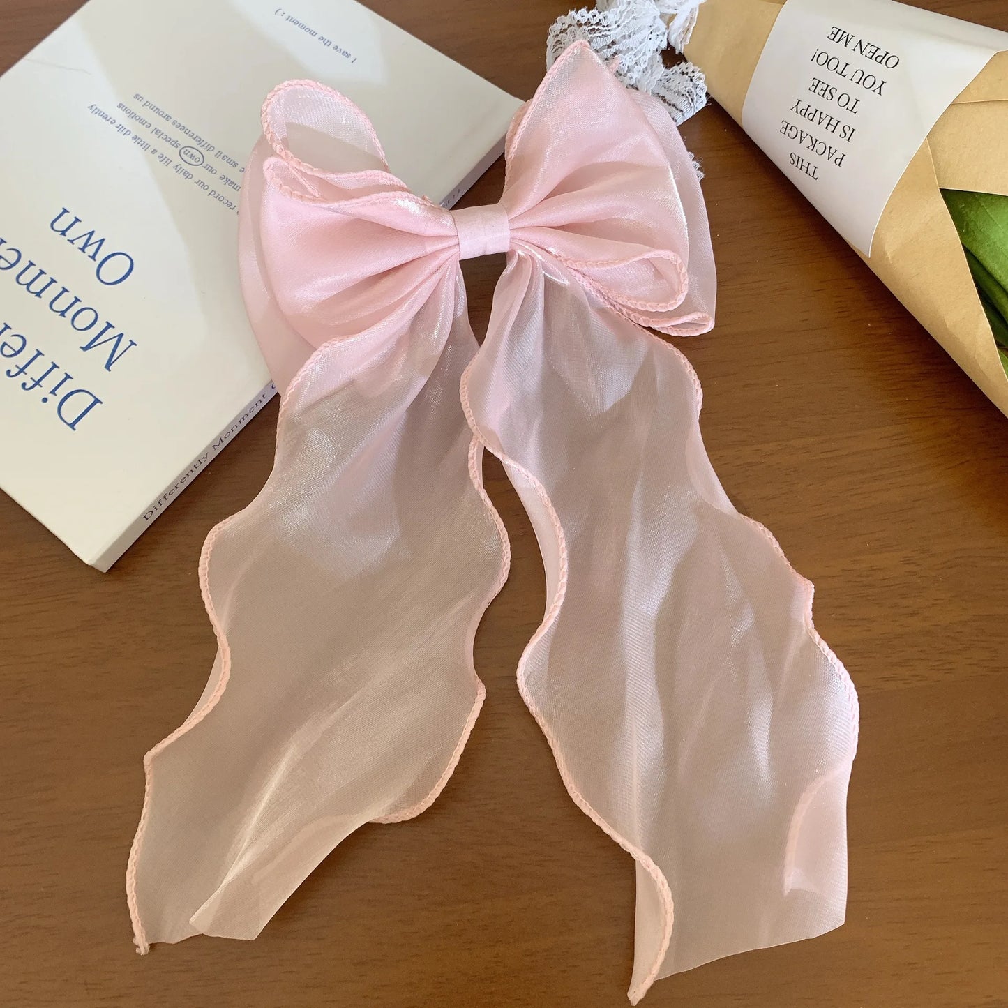 Embroidery Hair Bows Lace Big Bows Hairclip Women Elegant Spring Clip Spring Summer Hair Accessories Women Barrettes