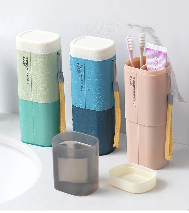 Travel Portable Toothbrush Storage Case Box Toothbrush Holder Cover Wash Cup Toilet Storage Box Bathroom  Accessorie