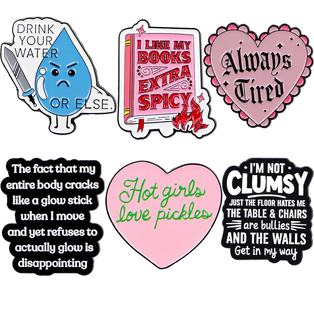 Enamel Pin Funny Quotes Brooch Pines Lapel Pins Badge on Backpack Clothing Accessories Animal Jewelry Birthday Gifts Decorations