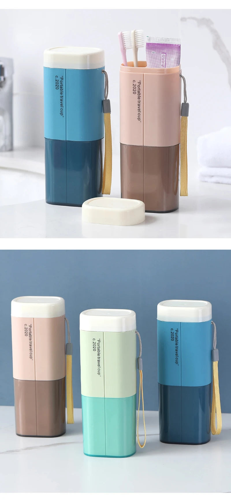 Travel Portable Toothbrush Storage Case Box Toothbrush Holder Cover Wash Cup Toilet Storage Box Bathroom  Accessorie