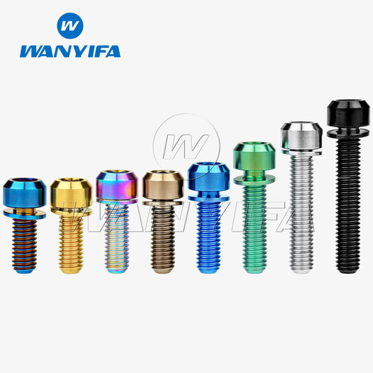 Titanium Bolt M6x16/18/20/25/30/35mm Allen Hex Screws with Washer for Bicycle Disc Brake Upgrade V brake Hub Fixed