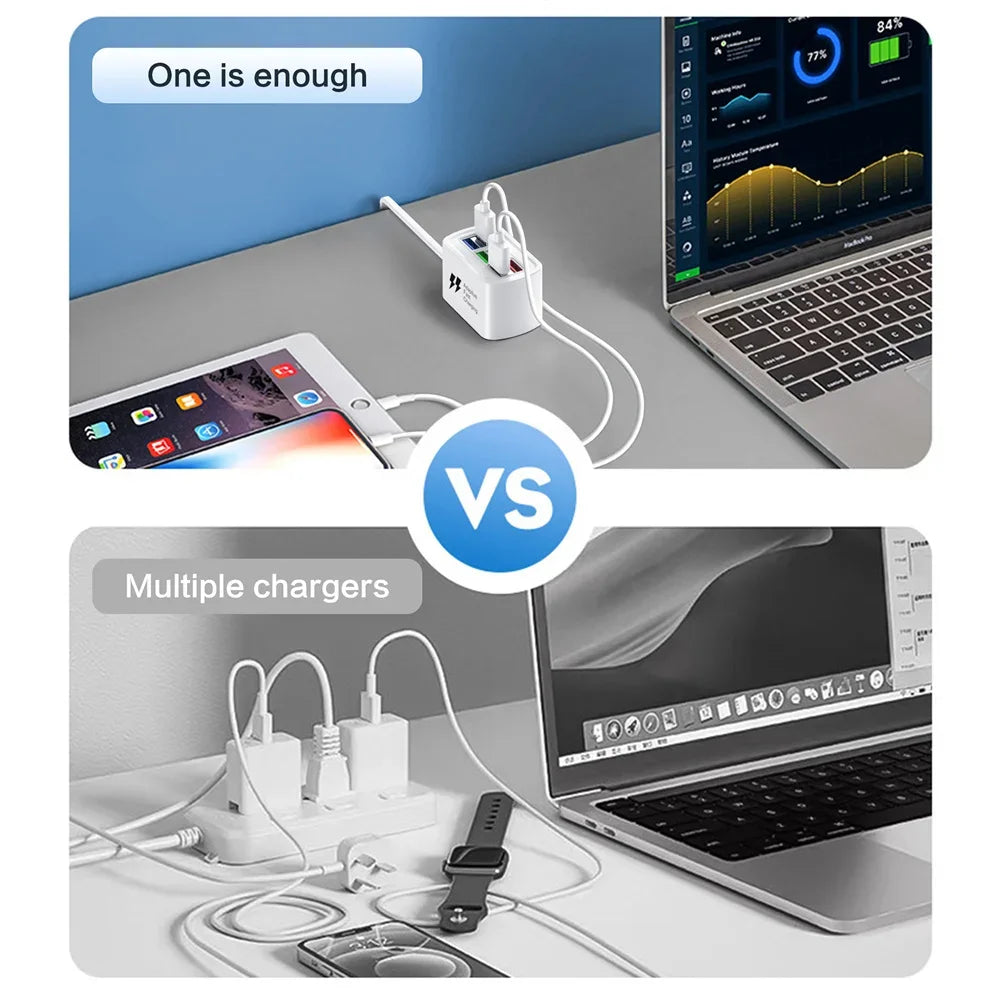 Universal Power Strip Electric Socket 6 USB Ports Multifunction Extension Cable Table Socket EU US Plug Phone Charger Adapter