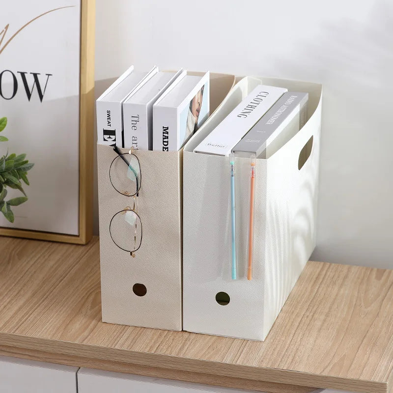 Office Document File Storage Box Folding Desktop Organizer Multi-functional Books Sundries Sorting Storage Rack Office Supplies