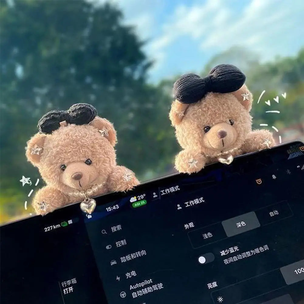 Car Internet Celebrity Accessorie Used For Car Gear Shift Decoration Cute Turn Signal Dolls Wiper Dolls Rearview Mirror Ornament