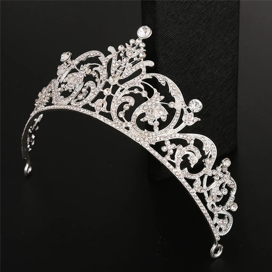 New Fashion Baroque Luxury Crystal Bridal Crown Tiaras Gold Color Diadem Tiara For Women Bride Wedding Hair Accessories
