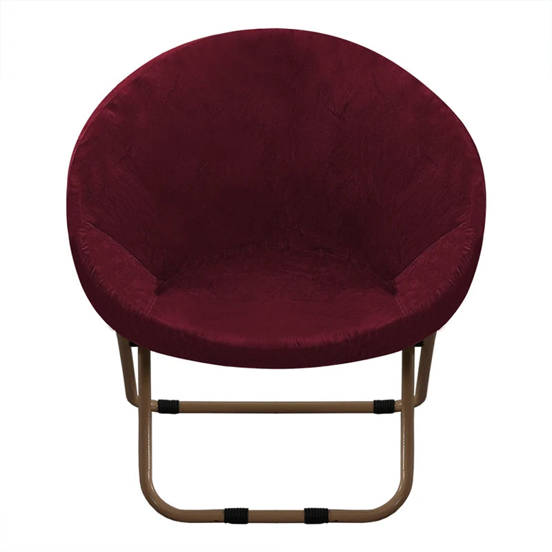 Round Saucer Chair Cover Elastic Velvet Chair Cover Moon Sauce Chair Protector Covers Seat Slipcovers Camping Chair Covers