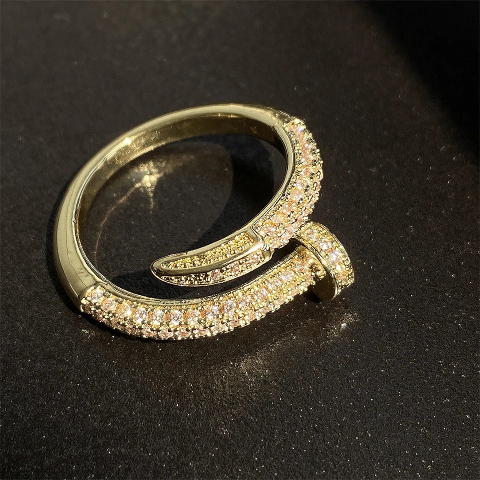 Gorgeous Gold Filled Ring with Melee Gems