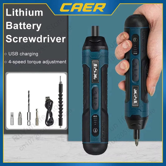 Mini Electric Screwdriver Set USB Rechargeable 1300mah Adjustment Power Dril Multi-function Torque Repair Tools Kit