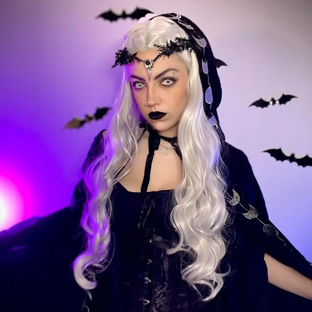 Costume Cosplay Fairy Flower Leaf Headbands Photoshoot Simulated Elven Princess Tiara Black Flower Antler Crown for Women Girls