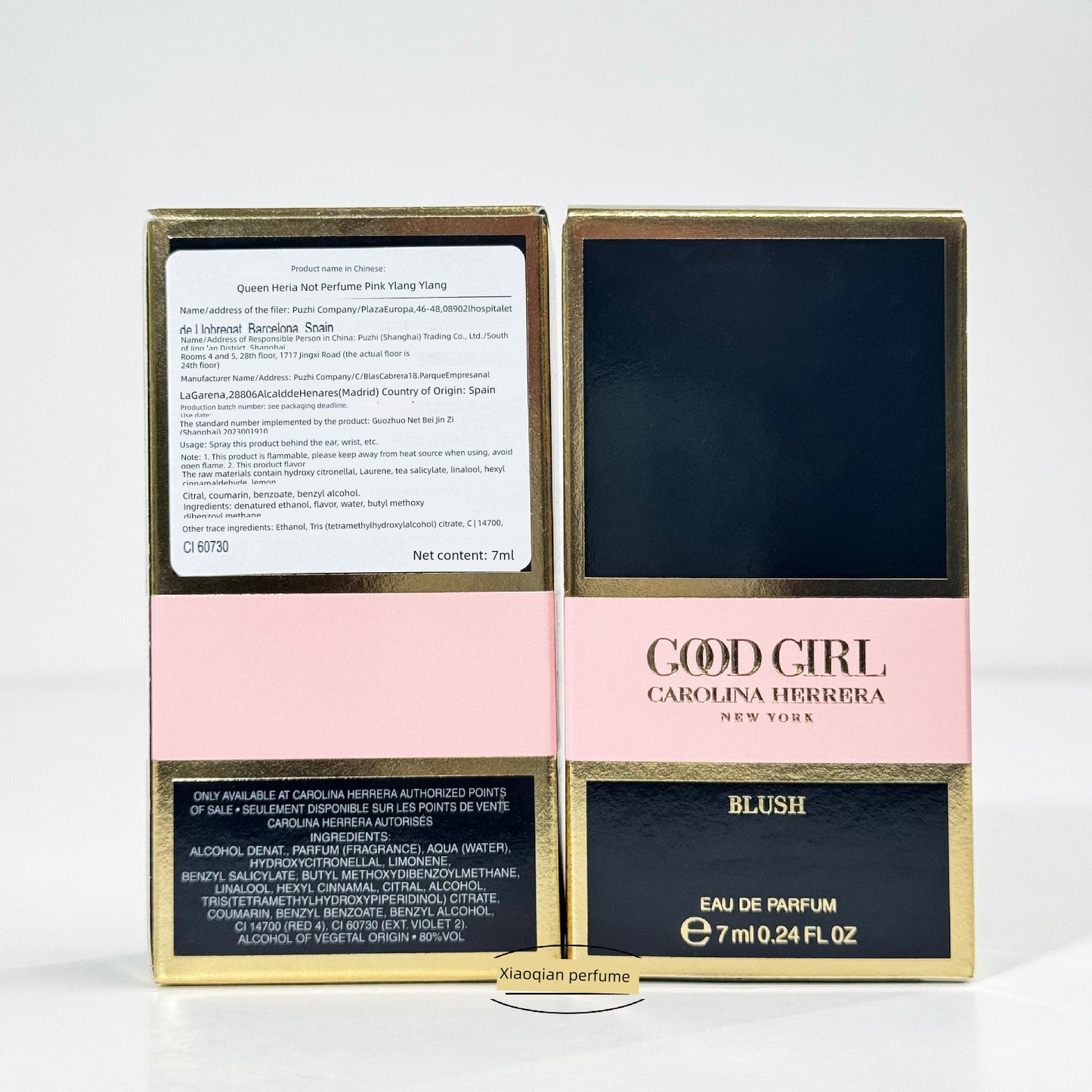 Ch Heliya Carrolina High Heels Perfume Sample Women's Good Girl Fearless Queen Pink Yilan