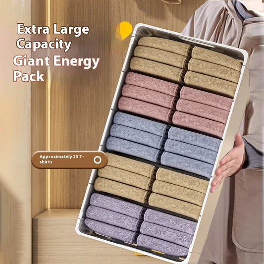 Wardrobe clothing organizer, drawer organizer, storage box with handles, foldable clothes, T-shirts, ties, scarves, towel storag