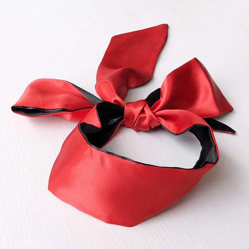 Erotic Eye Mask Self Bondage Savour Eye Patches Cute Blindfold Silk Ribbon Satin Silk Sleep Mask Sexy For Women Gift 1.5M