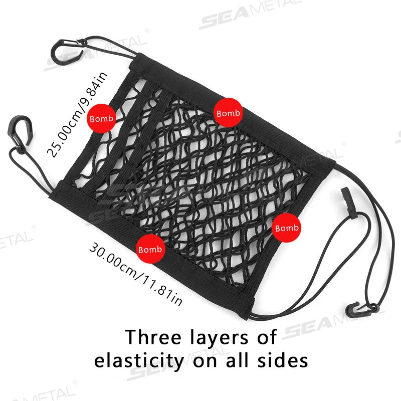 (Storage Net) 🔗 High Elastic ✨  3 Connects For Personal Use, Cars, Bicycle's, Motorcycles, Scooters, etc.
