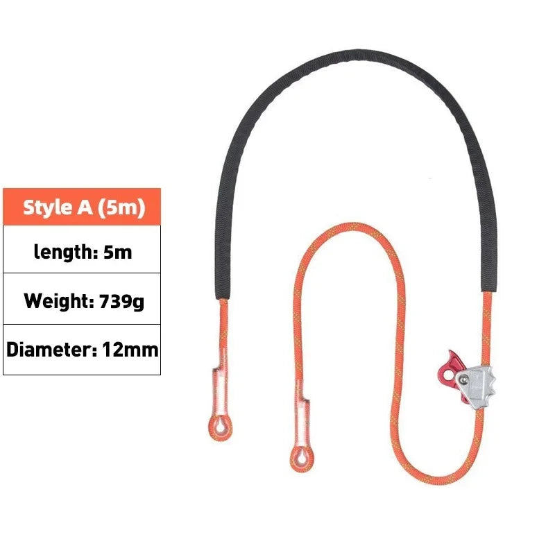 Electrician Fence Height Work Adjustable Positioning 12mm Safety Rope Flat Belt Fall Prevention Construction Safety Equipment