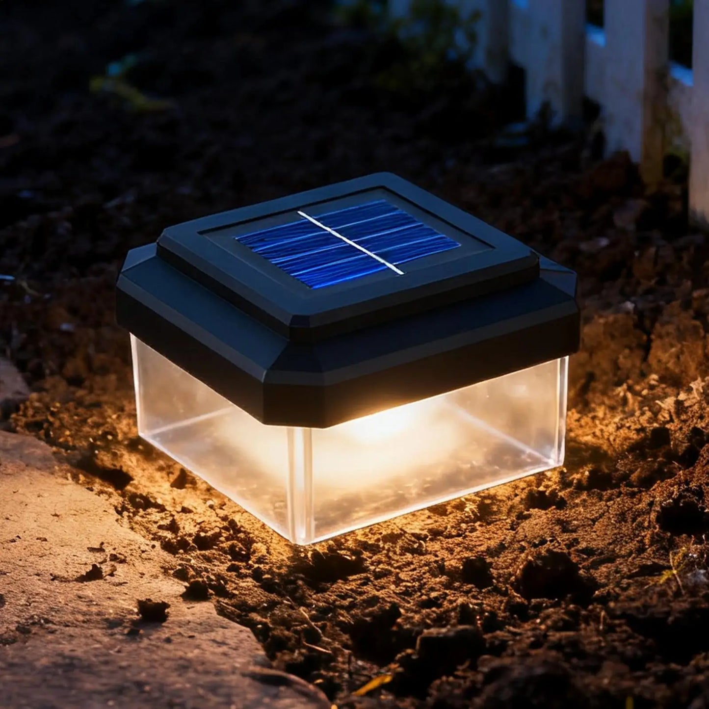 Fence Post Solar Lights Waterproof Modern Lamp Decoration Fence Deck Lights For Outdoor Garden Patio Porch Yard Driveway Walkway