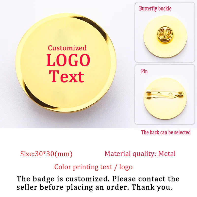 Badges Professional Custom Magnet Metal Badge Brooch Cartoon Creative Customized Metal LOGO DIY Pins Accessories Custom Gift
