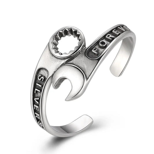 Trendy Fashion Stainless Steel Bracelets For Men New Fashion Cool Men's Personalized Open End Wrench Bracelets Gifts