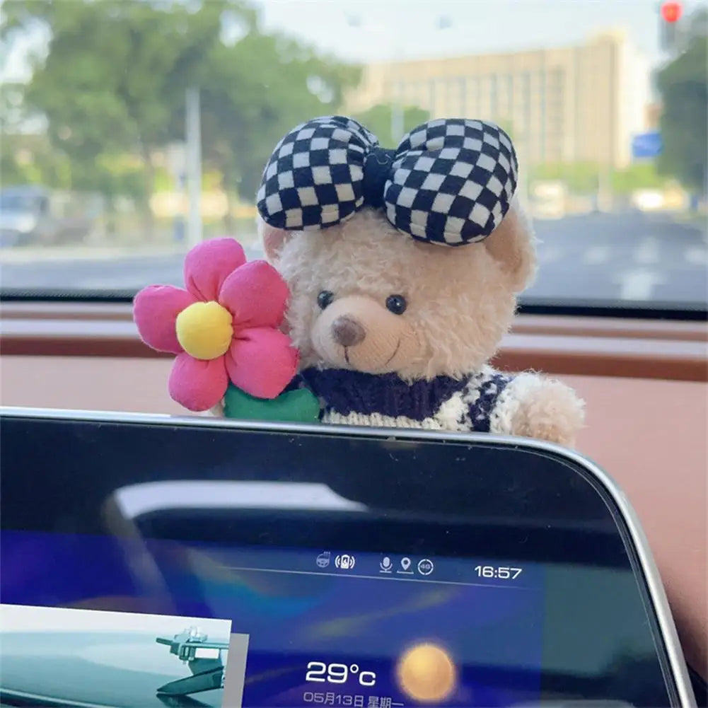 Car Internet Celebrity Accessorie Used For Car Gear Shift Decoration Cute Turn Signal Dolls Wiper Dolls Rearview Mirror Ornament