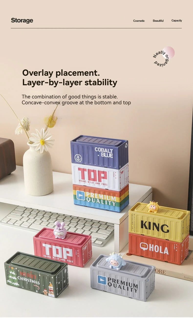 Creative Multifunctional Desktop Office Organizer Compact Iron Organizer Desk Metal Organizer Mini Storage Boxes
