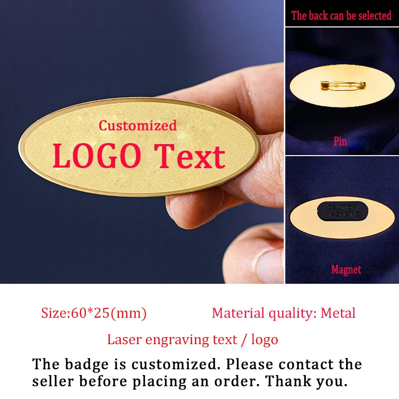 Badges Professional Custom Magnet Metal Badge Brooch Cartoon Creative Customized Metal LOGO DIY Pins Accessories Custom Gift