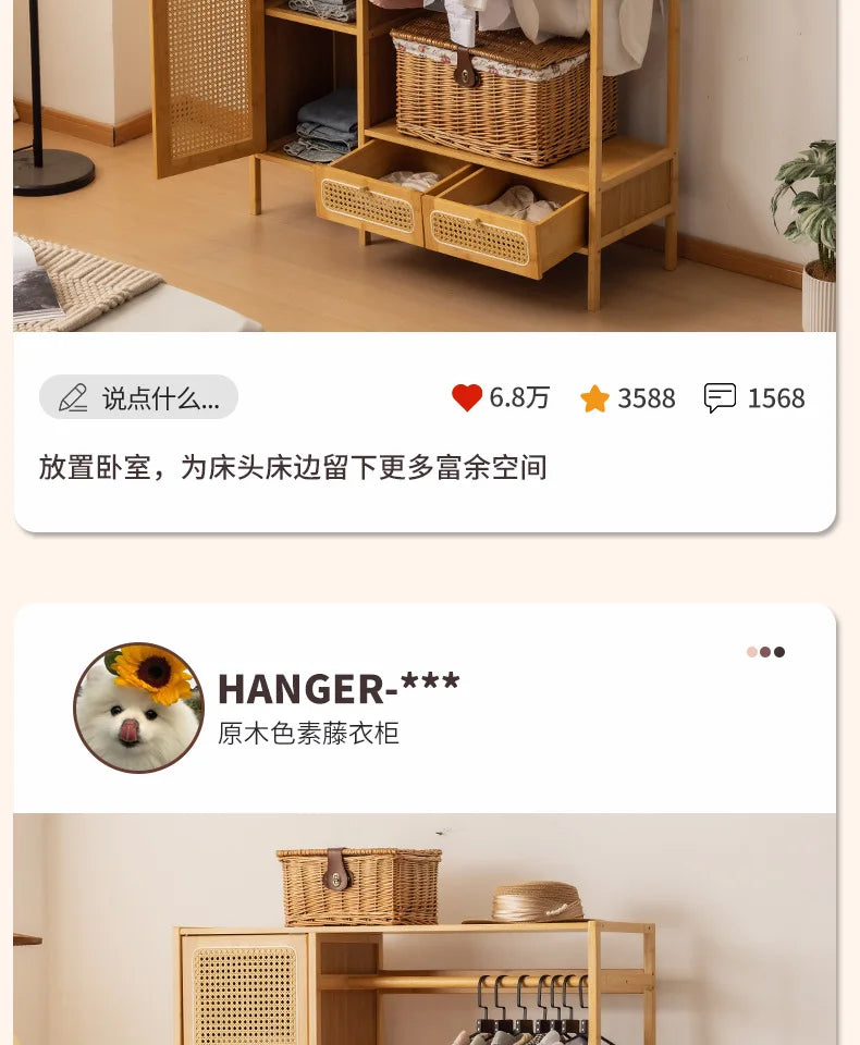 Display Wardrobe Single Sliding Door Wardrobe Closet Clothes Storage Cabinet Bedroom Room Set Wooden Locker Coat Household Items