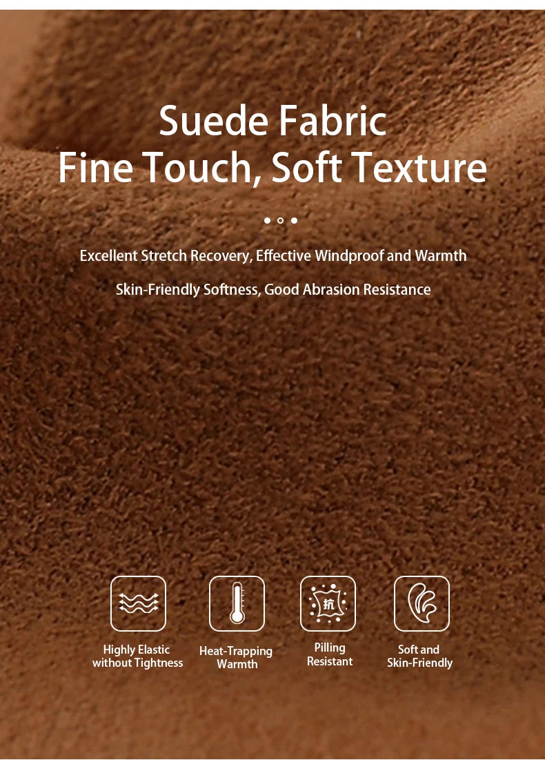 Winter gloves for women suede cold-proof and warm gloves for women plus velvet thickened gloves touch screen gloves
