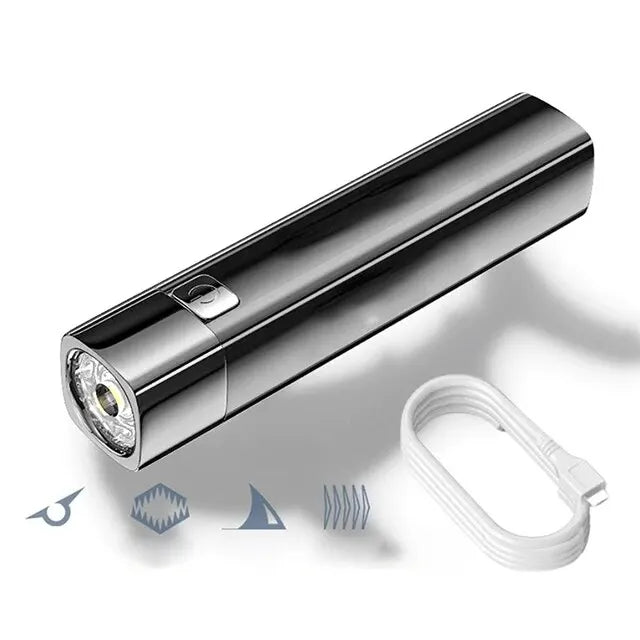 3 Modes Portable 2 IN 1 Ultra Bright G3 Tactical LED Flashlight Mini Outdoor Lighting Power Bank Flashlight With USB Charging Ca
