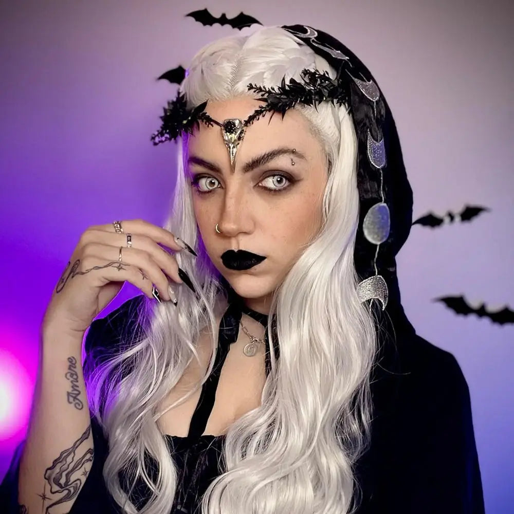 Costume Cosplay Fairy Flower Leaf Headbands Photoshoot Simulated Elven Princess Tiara Black Flower Antler Crown for Women Girls