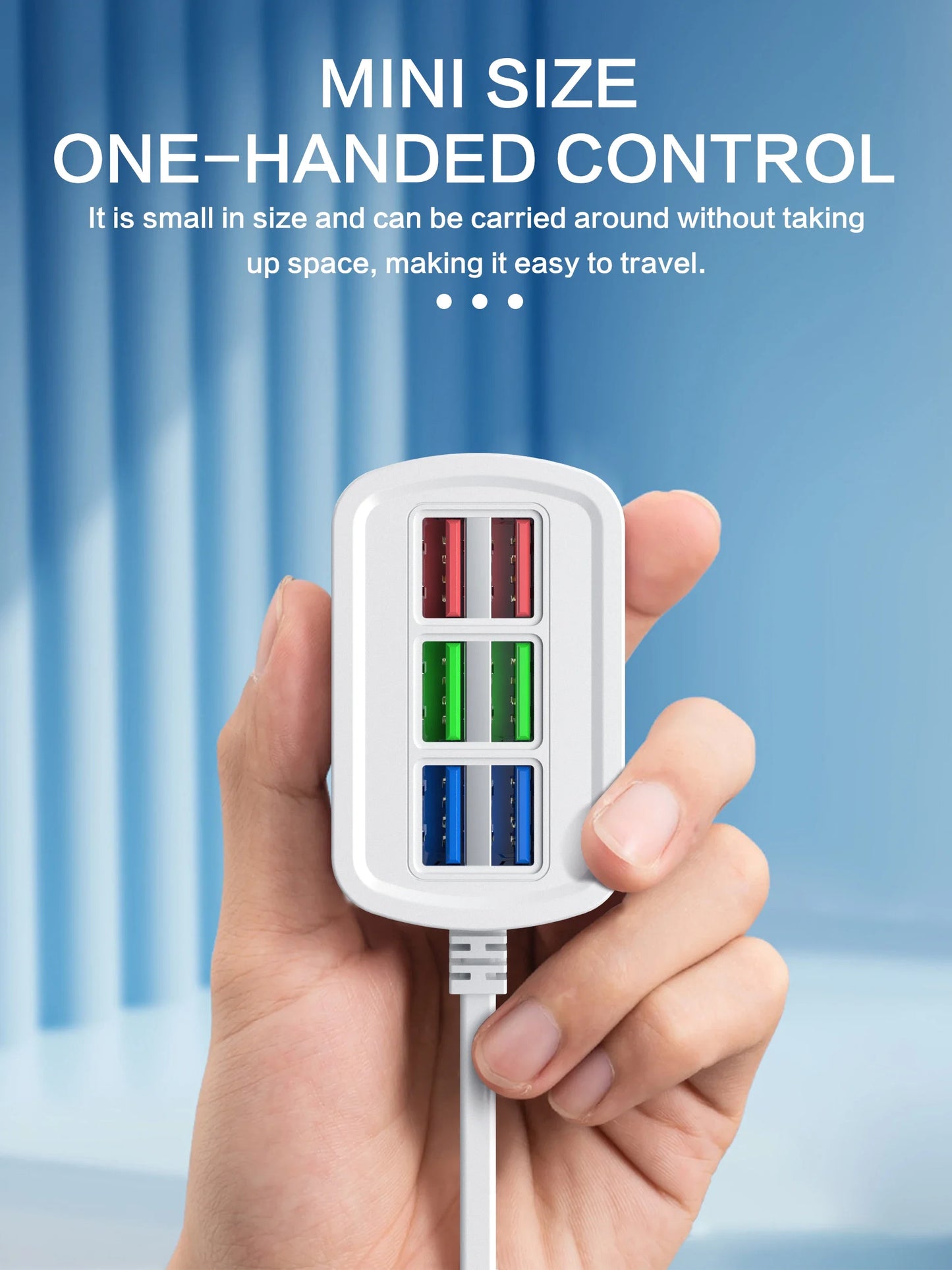 Universal Power Strip Electric Socket 6 USB Ports Multifunction Extension Cable Table Socket EU US Plug Phone Charger Adapter