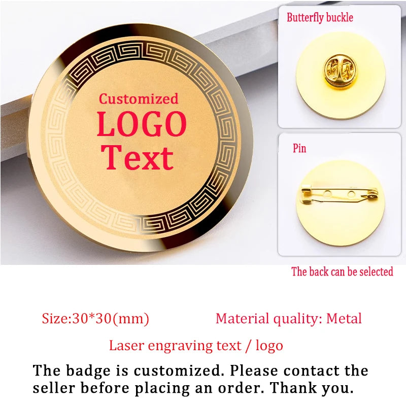 Badges Professional Custom Magnet Metal Badge Brooch Cartoon Creative Customized Metal LOGO DIY Pins Accessories Custom Gift