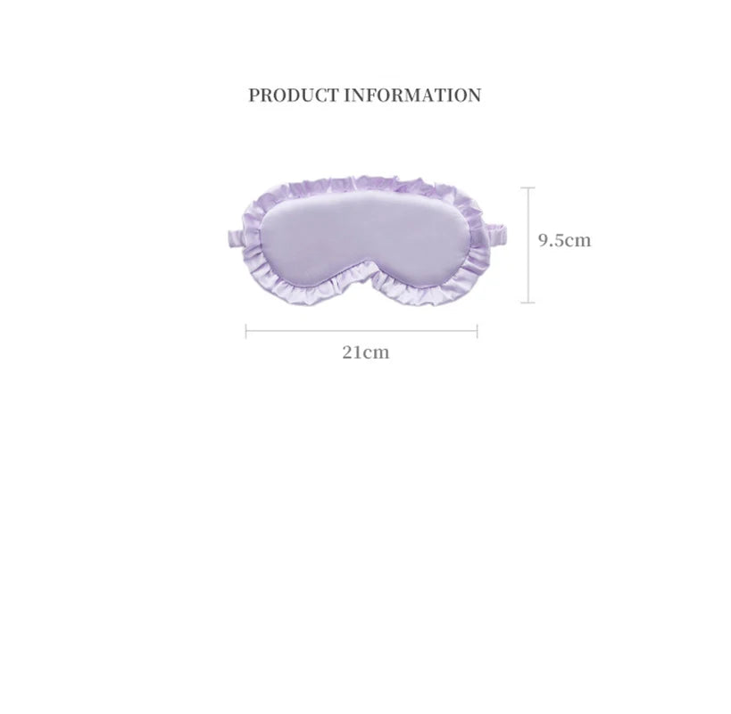 Silk Eye Mask Artificial Filament Artificial Silk Mask Sleep Eye Cover Ruffled Design Blackout Eye Patch For Suitable For Men