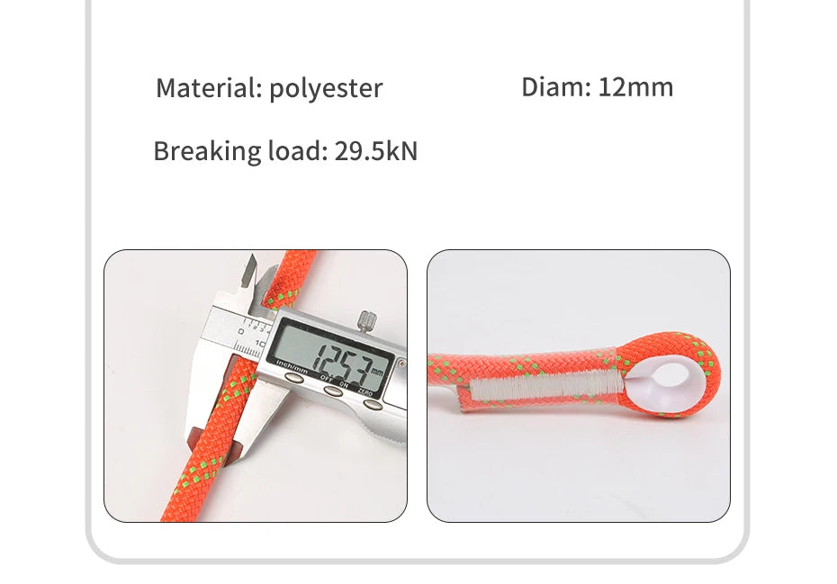 Electrician Fence Height Work Adjustable Positioning 12mm Safety Rope Flat Belt Fall Prevention Construction Safety Equipment