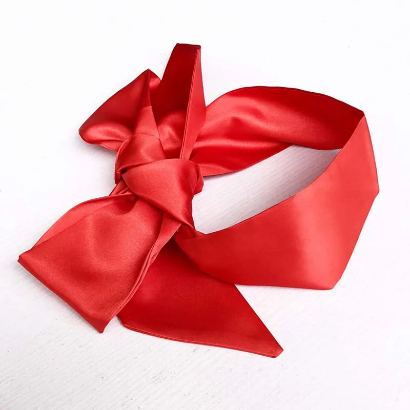 Erotic Eye Mask Self Bondage Savour Eye Patches Cute Blindfold Silk Ribbon Satin Silk Sleep Mask Sexy For Women Gift 1.5M