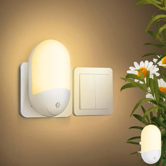 LED Night Light, Night Lights Plug in Walls with Dusk to Dawn Photocell Sensor, 0.5W Energy Saving Plug in Night Lighting