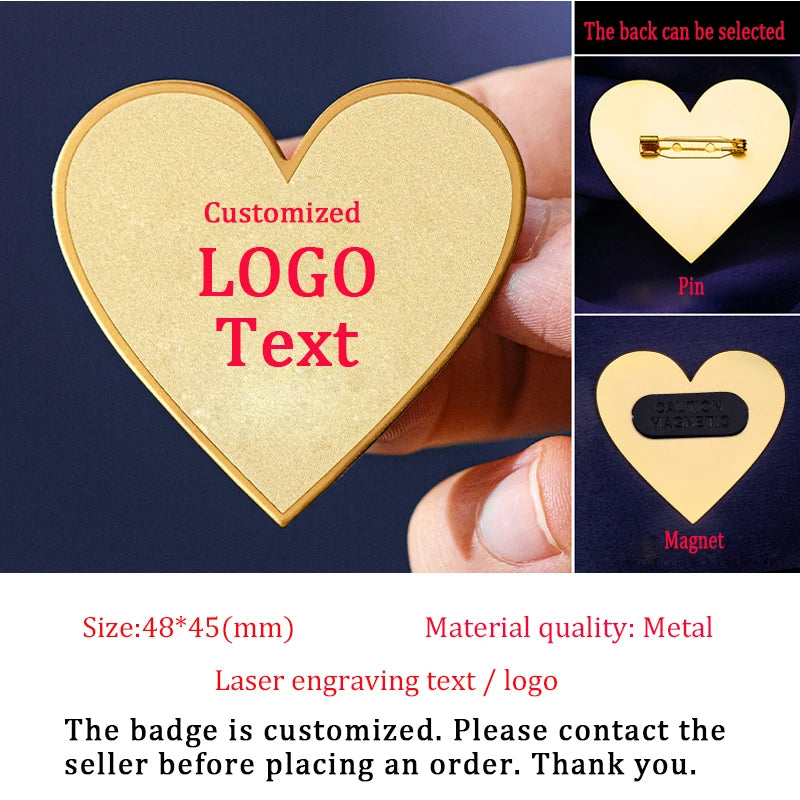 Badges Professional Custom Magnet Metal Badge Brooch Cartoon Creative Customized Metal LOGO DIY Pins Accessories Custom Gift