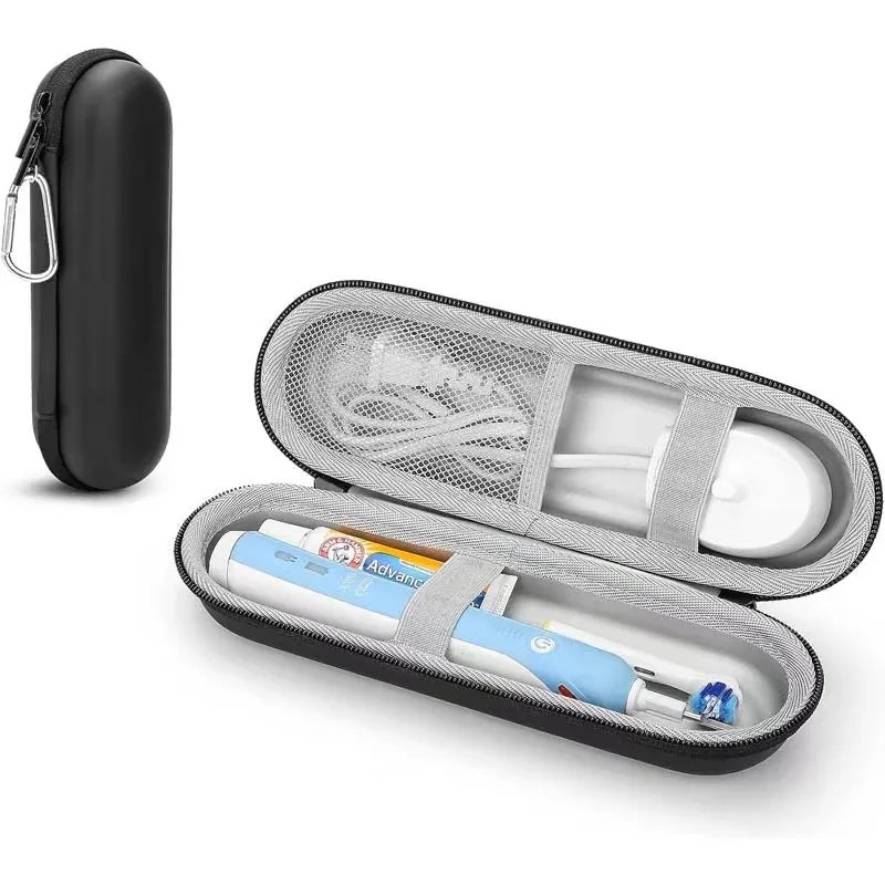 Electric Toothbrush Travel Accessories - Portable Storage Box with Accessory Compartment - Shockproof Storage - Includes Toothbr