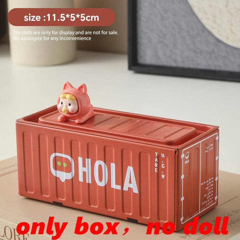 Creative Multifunctional Desktop Office Organizer Compact Iron Organizer Desk Metal Organizer Mini Storage Boxes